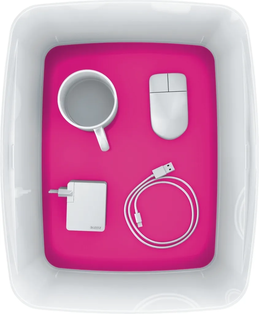 MyBox rose 5216-40-23 - Boîte moyenne durable avec couvercle de rangement