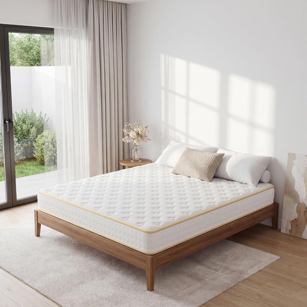 DEWINNER Matelas 140x190 Mousse 18 cm et Mousse A Mémoire Image du produit 
