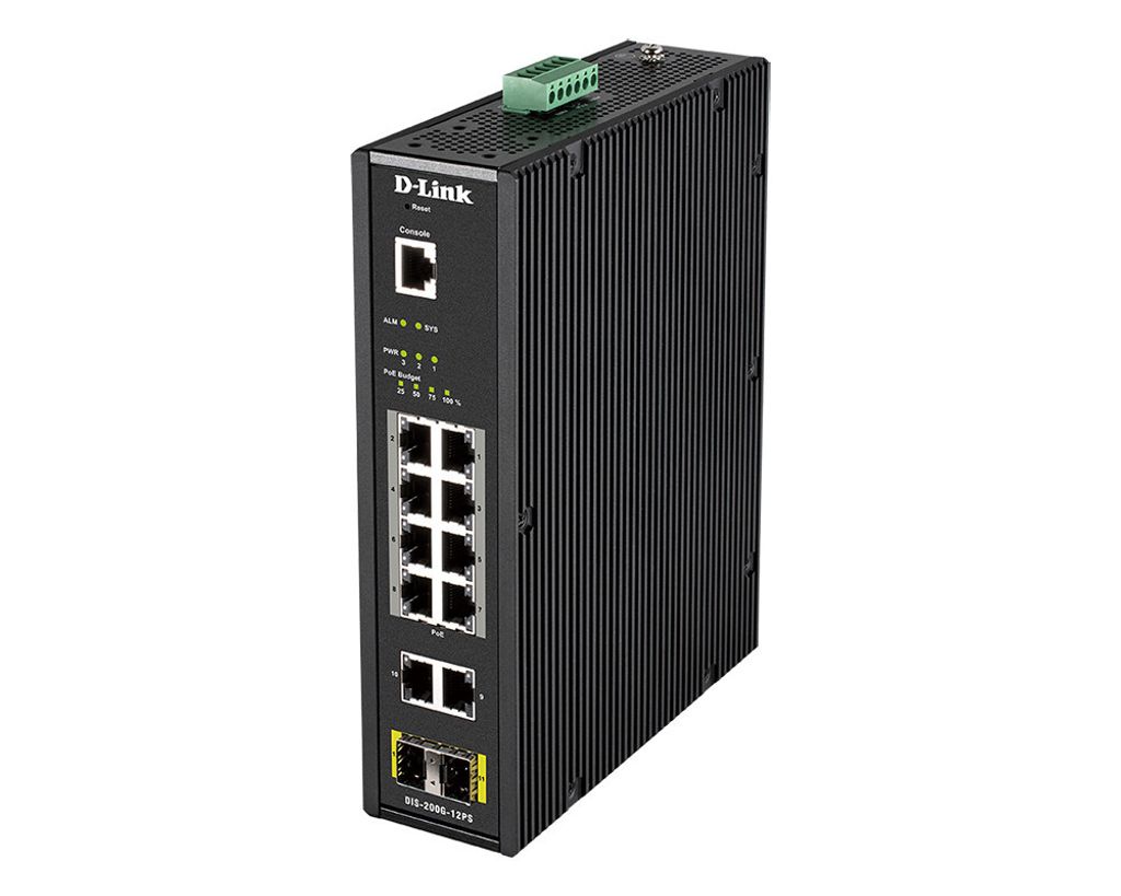 D-Link DIS-200G-12PS Netzwerk-Switch Managed L2 , Gigabit Ethernet (10/100/1000), Power over Ethernet (PoE)