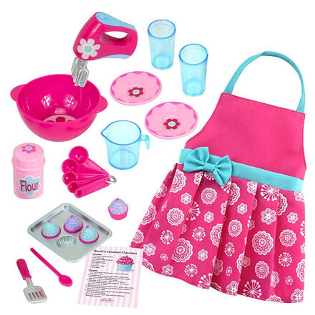 Sophia's - 18 "Puppe - Backzubehör & Schürze - Pink