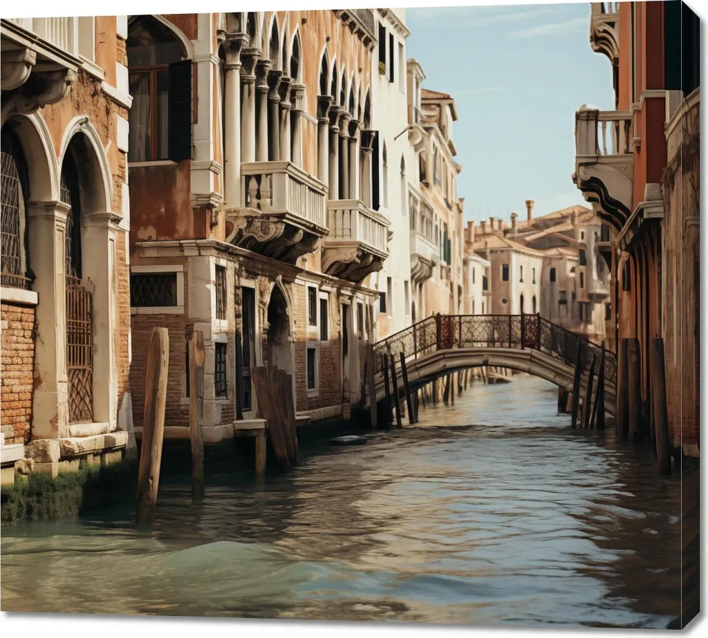Venezia in Casa Tua: Quadro 100x90cm Bellezza Veneziana su Tela