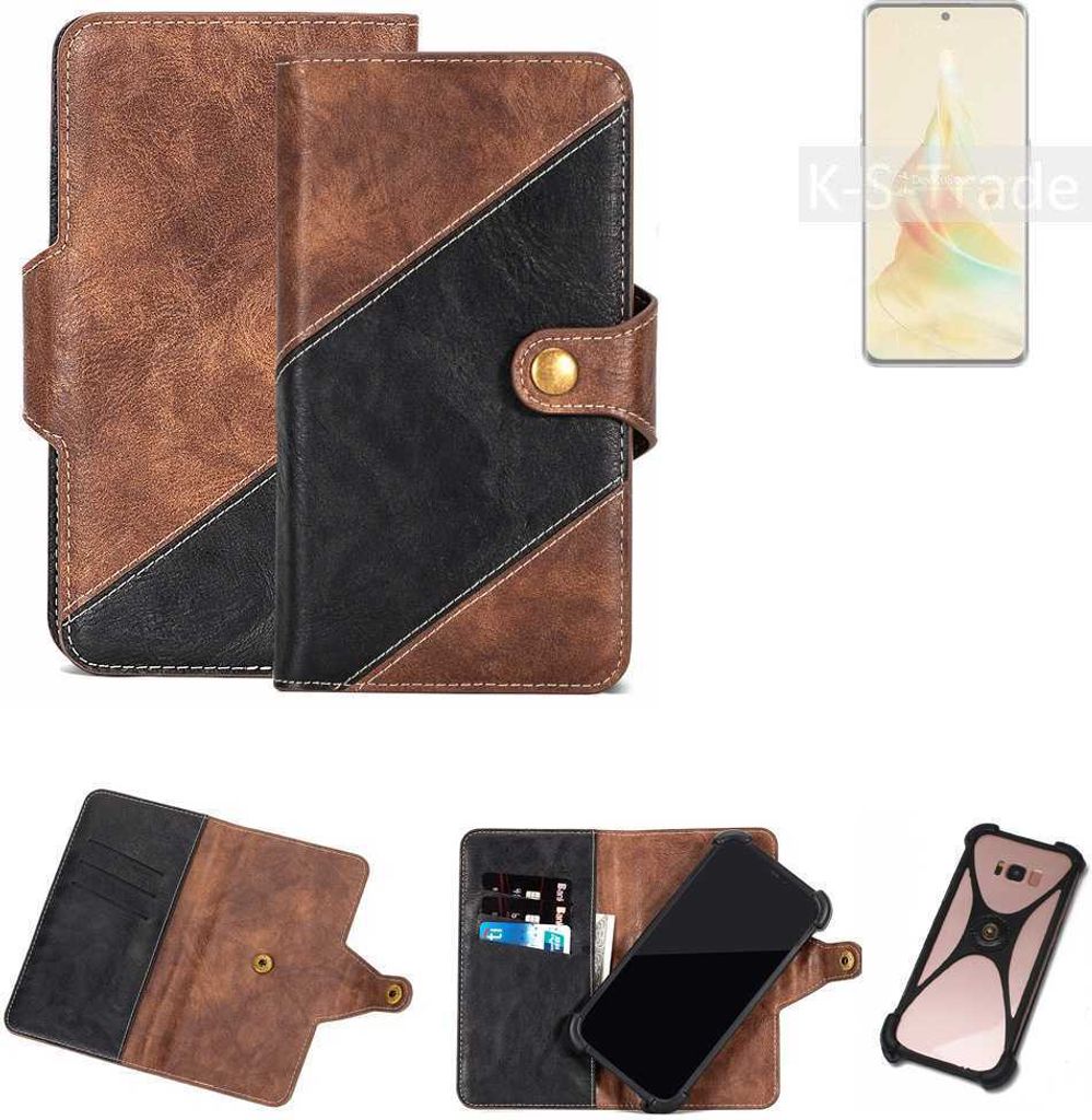 K-S-Trade Handyhülle Schutzhülle Bookstyle Case kompatibel mit Oppo Reno8 T 5G Klapphülle Cover Hülle Schutztasche 1x