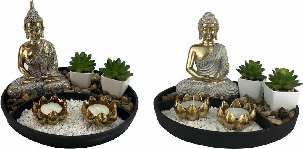 Deko-Figur DKD Home Decor 26 x 26 x 18 cm Orientalisch Garten (2 Stück)