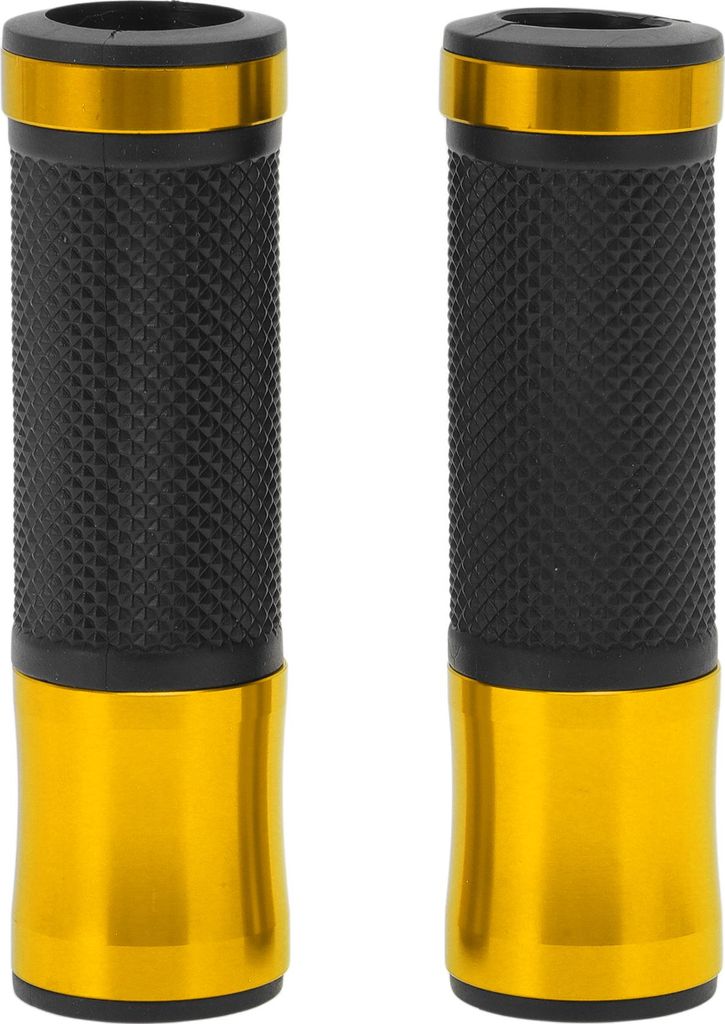 7/8" 22mm 15/16" 24mm Universelle Motorrad Handgriffabdeckungen Aluminiumlegierung Gummi Lenkergriffe für Motorroller Scooter Fahrrad ATV Goldton ...