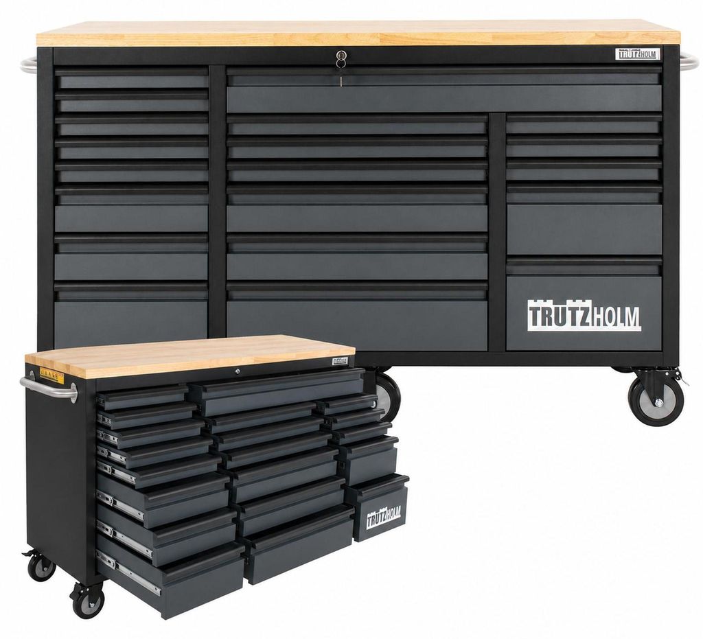 Werkstattwagen Deluxe XXL Anthrazit unbestückt 160 x 91 cm Produktbild 