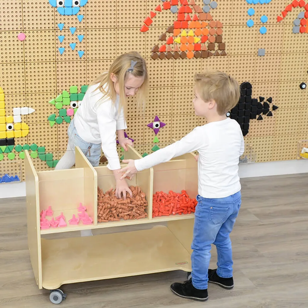 Chevilles de Forme Géométrique Masterkidz en Plastique Robuste, 64 pcs