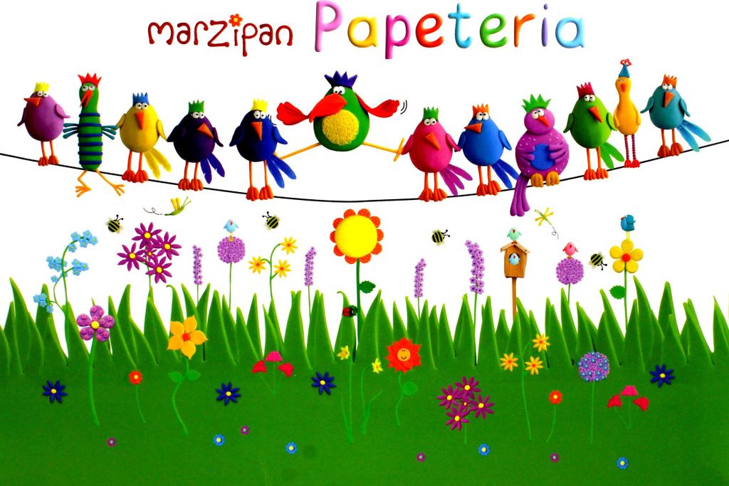 Papeteria. Ptaszki. Marzipan
