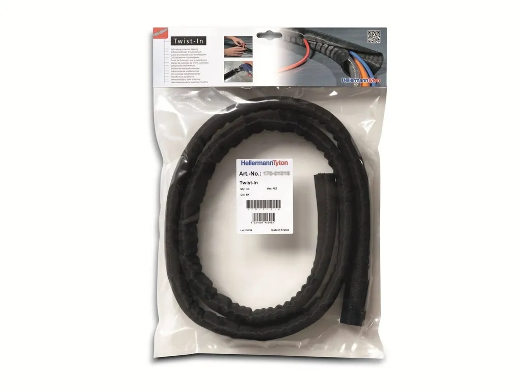 Gaine de protection de câbles tressée Twist-In 19 HellermannTyton 2m