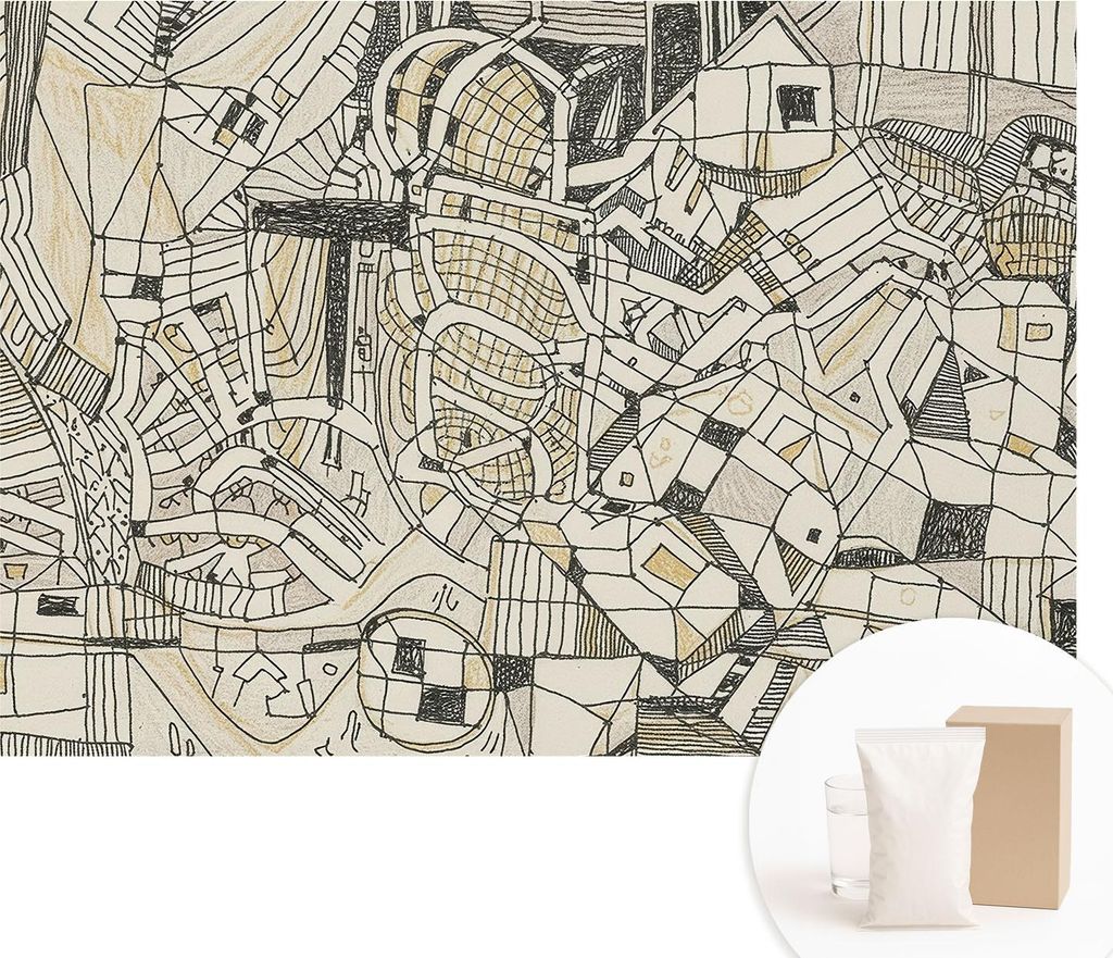 Fototapete - Wandbilder für Wohnzimmer - 208x146 cm - Dekorative Wandfolie - Modernes Design für Wanddekoration - Tapeten für Innenräume - Geom...