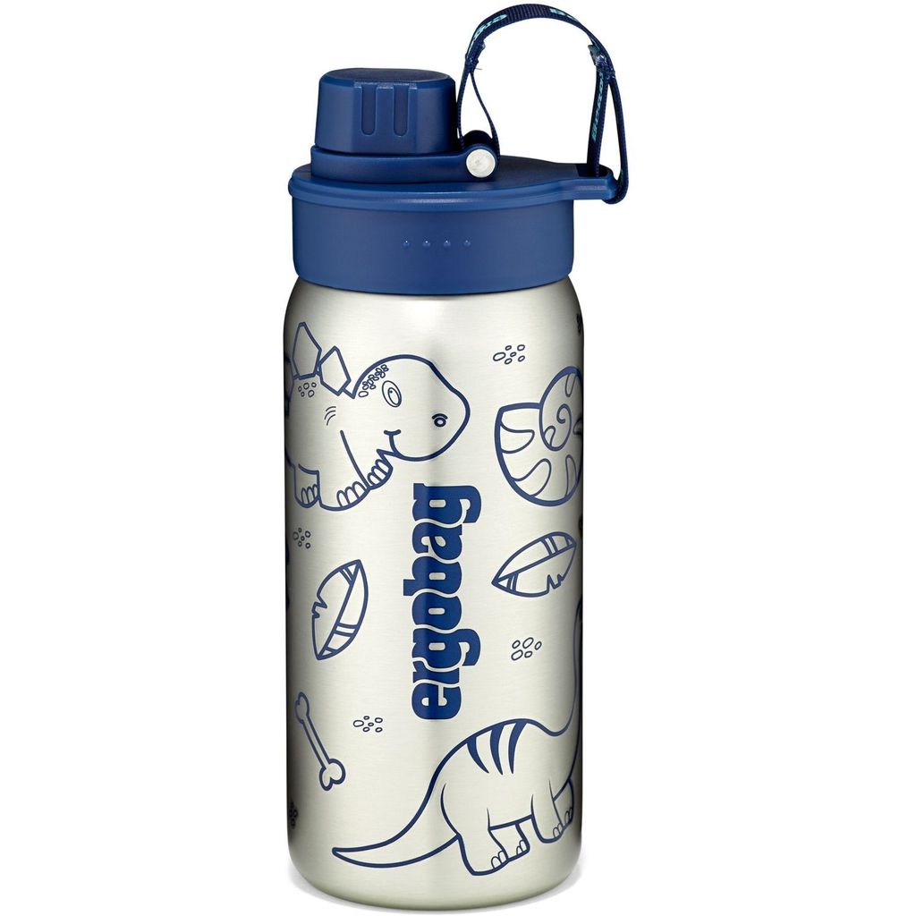 ergobag Edelstahl Trinkflasche Blau Produktbild 