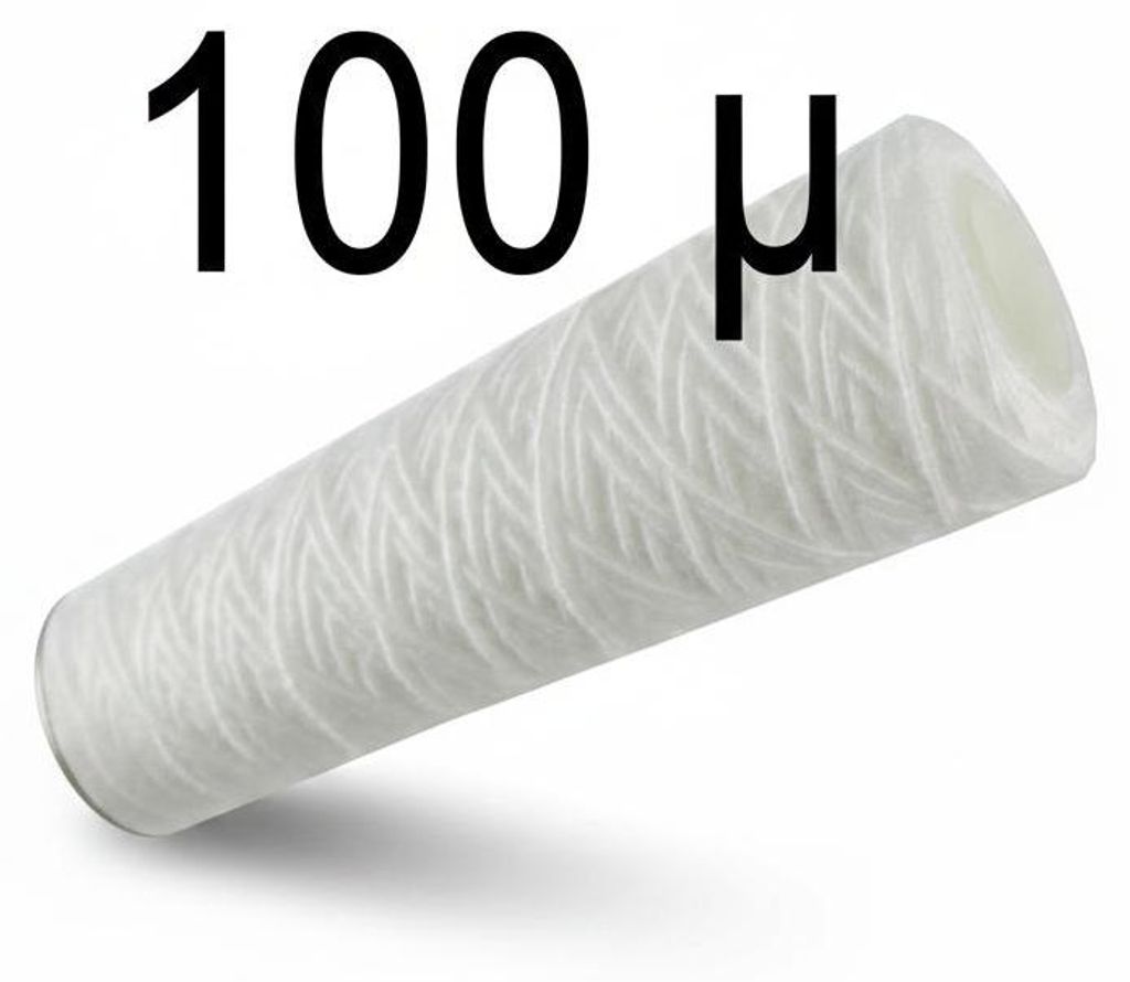 20' (Zoll) Sediment Wasserfilter gewickelt - Slim - 100 μm - aus Polypropylen