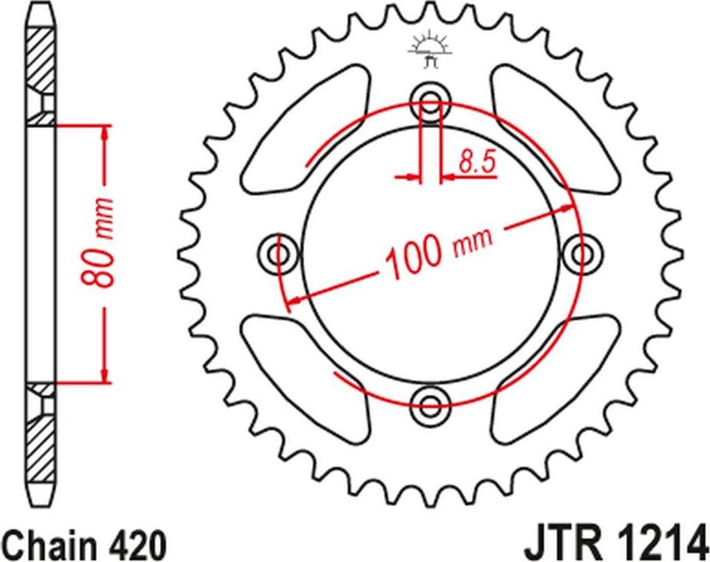 Jt Hinteres Ritzel 238 36 Für Honda Crf 70 '04-12' Crf 110 '13-21', Xr 70/80 '97-03', Cr 50/80 '82-84' (23836Jt) (Chain.420)