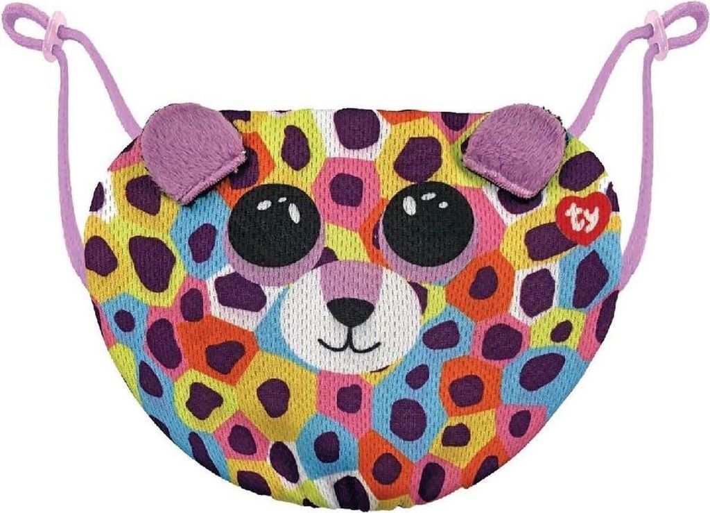 Van der Meulen Ty Beanie-Gesichtsmaske Giselle Leopard, wiederverwendbar und waschbar