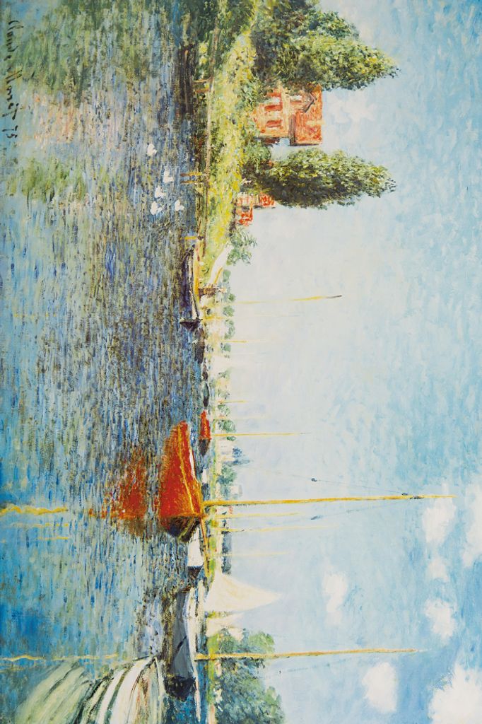 Claude Monet Kunstdruck Bild - Rote Boote Bei Argenteuil, 1875 (120 x 180 cm)