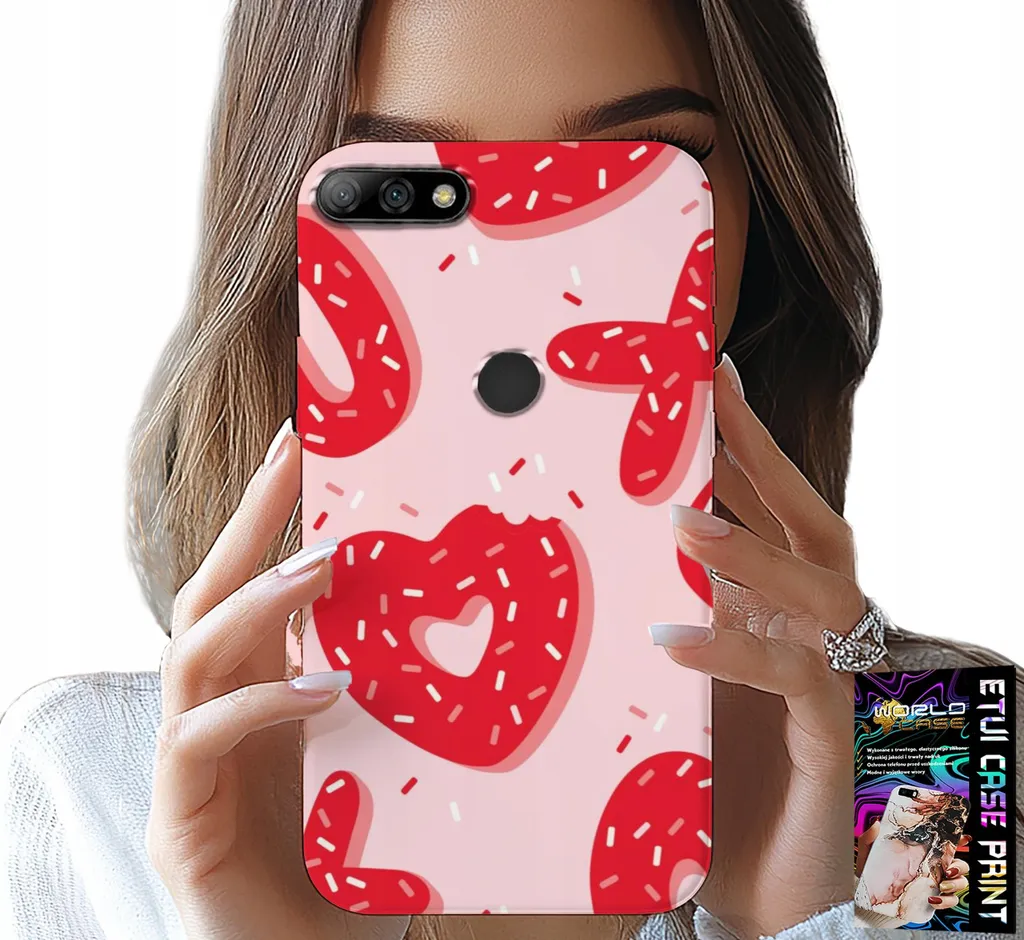 Idea Regalo Cover Huawei Y7 2018 Cuori - Protezione Sicura e Bella