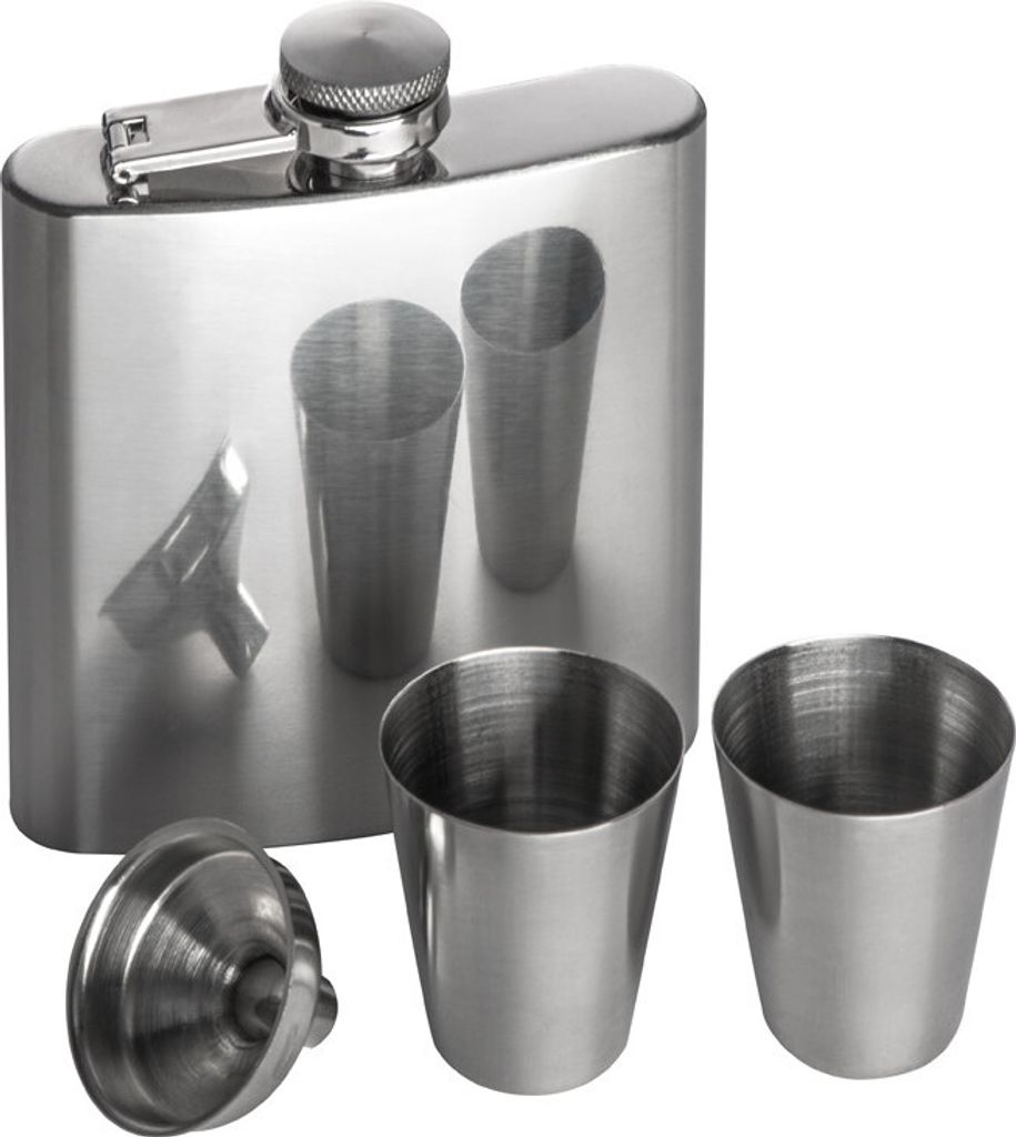 Flachmannset / bestehend aus Flachmann und 2 Pinchen / aus Produktbild 