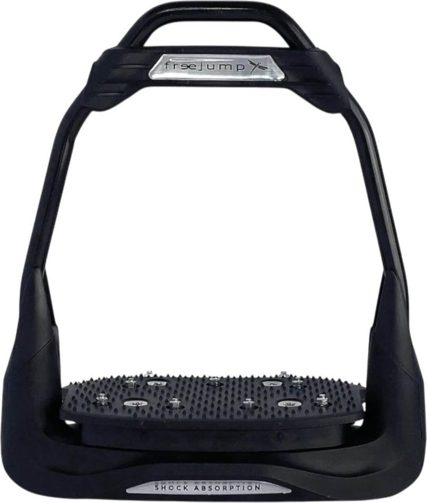 Freejump Steigbügel AirS 0-0 Full Black Stirrups Black/Silver