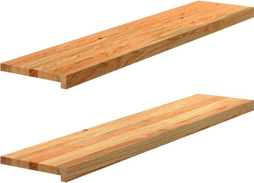 vidaXL Treppenstufen 2 Stk. Hellbraun 120x25x2 cm Massivholz Eiche