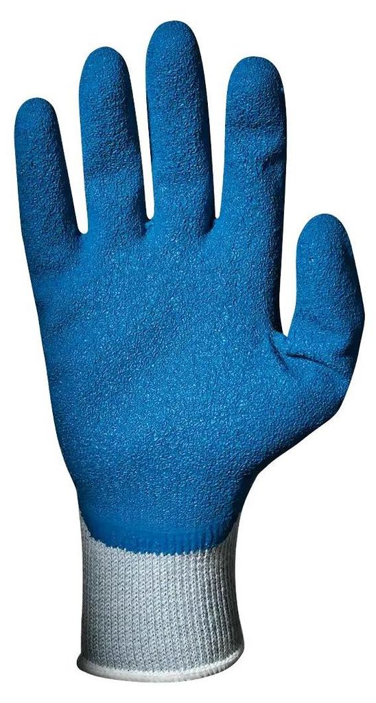 Sir Safety Arbeitshandschuhe RUBBERTEX mit Gummihandfläche ölabweisend 12 Paar, M, BLAU