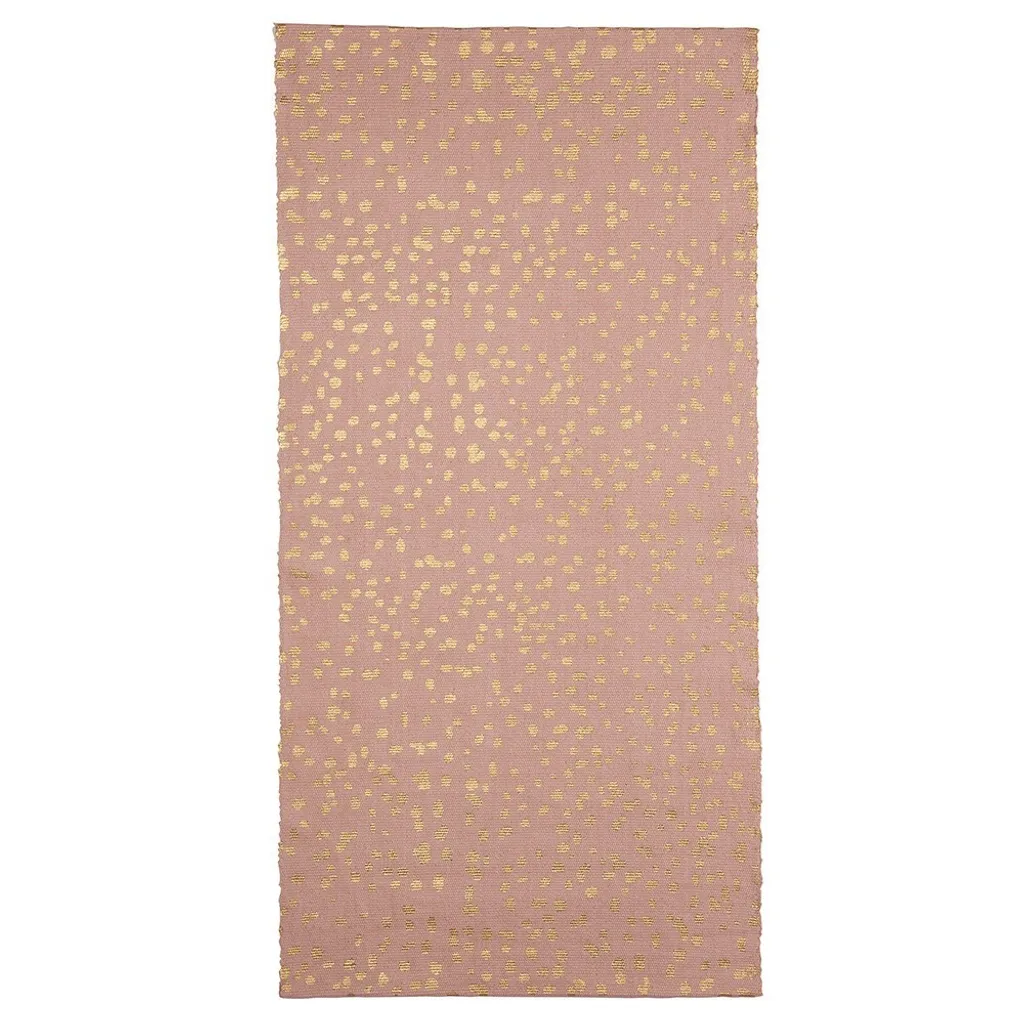 Grand tapis KidsDepot Dottie Rosa 70x140 cm rose à pois en relief