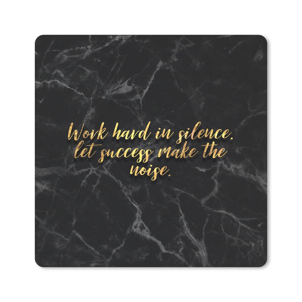 MuchoWow Mauspad Mousepad Zitate - Motivation - Gold - Marmor 20x20 cm - Mousepads - Maus Mat - Pad - Mausunterlage - Desk Mat - Bureauartikeln