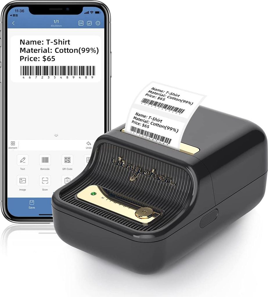 .NIIMBOT B21 Drukarka Termiczna NAKLEJKI Bluetooth Zdjęcie produktu 