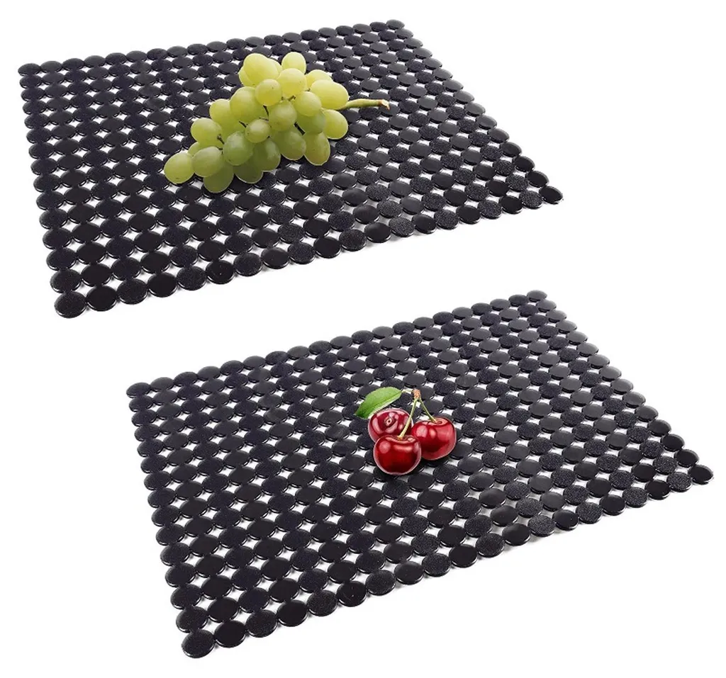 Lot de 2 Tapis de Sol en PVC Noir 30x40 cm Découpables pour Maison