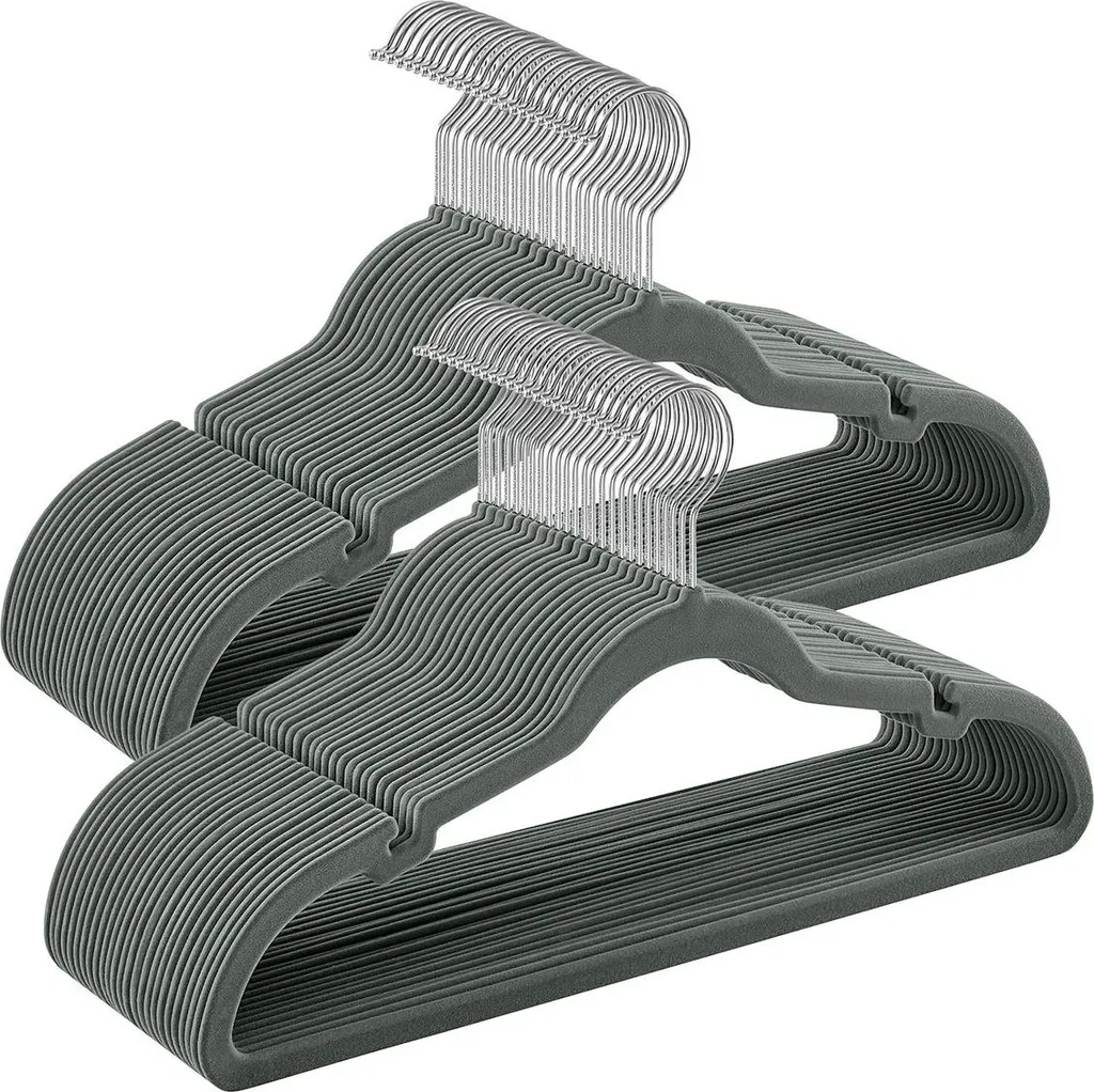Cintres en velours fins et antidérapants, lot de 50 pour un gain de place