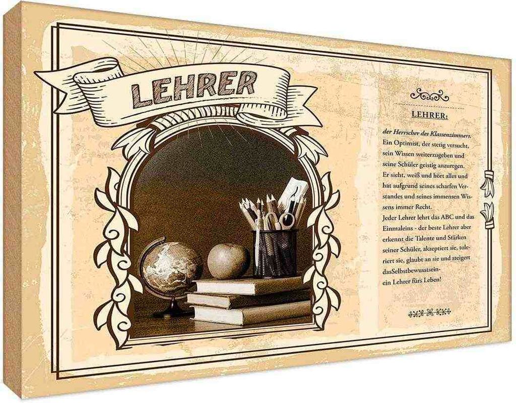vianmo Holzschild 20x30 cm Lehrer Beruf Arbeit Produktbild 