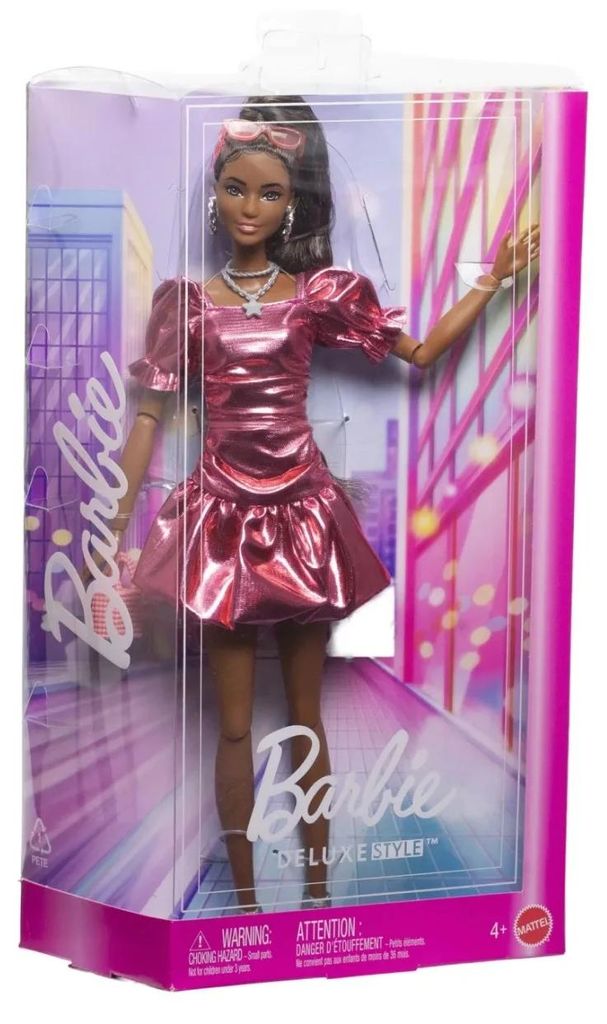 Barbie, edición Deluxe, con conjunto rosa metálico Imagen del producto 