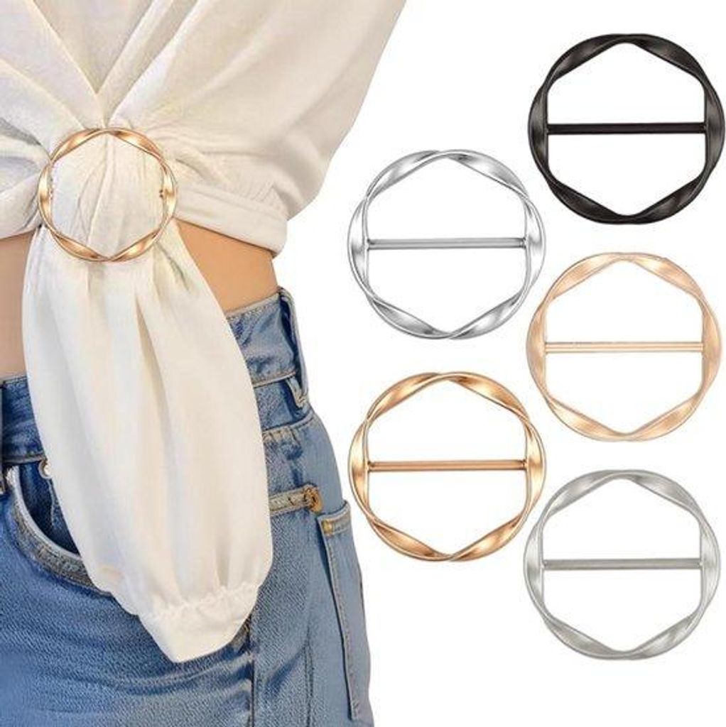 Glitzernde Broschen-Set, 5-teilig, Clip für Blusen und Schals