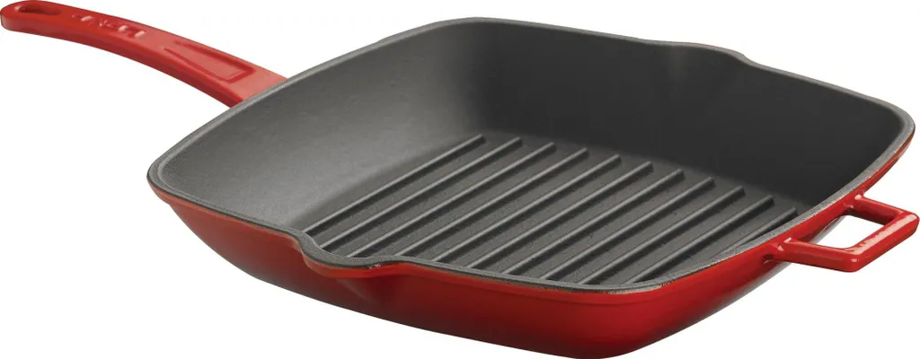 Bistecchiera Ghisa LAVA 20x20 cm Rosso - Risultati BBQ su Induzione