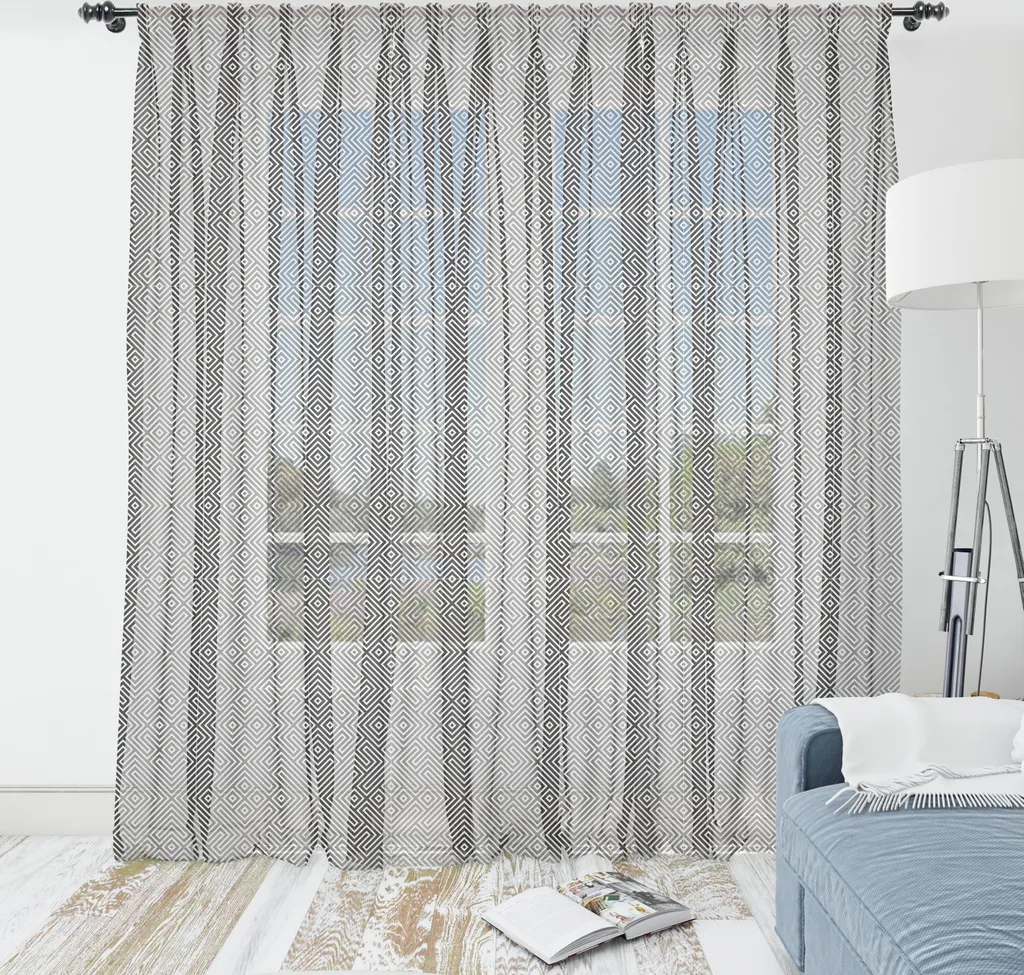 Arazzo Grande ABAKUHAUS Maze 240x274 - Grigio Antracite Satin