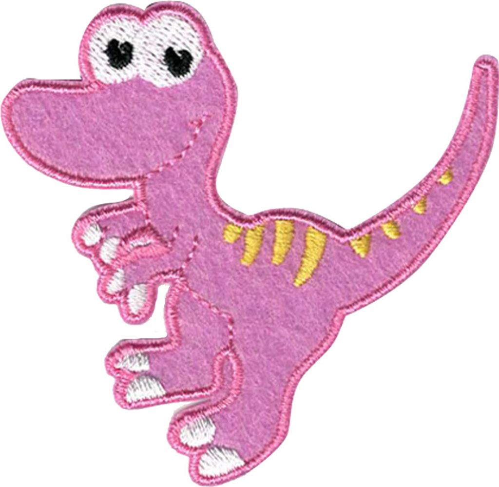 Velociraptor Dinosaurier Tier - Aufnäher, Bügelbild, Aufbügler, Applikationen, Patches, Flicken, Zum Aufbügeln, Größe: 6,5 x 7 cm