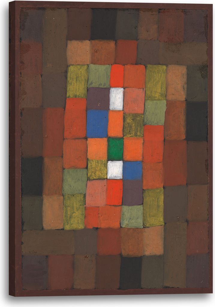 Leinwandbild (40x60cm): Paul Klee - Statisch-Dynamische Steigerung (1923), echter Holz-Keilrahmen inkl. Aufhänger, handgefertigt in Deutschland