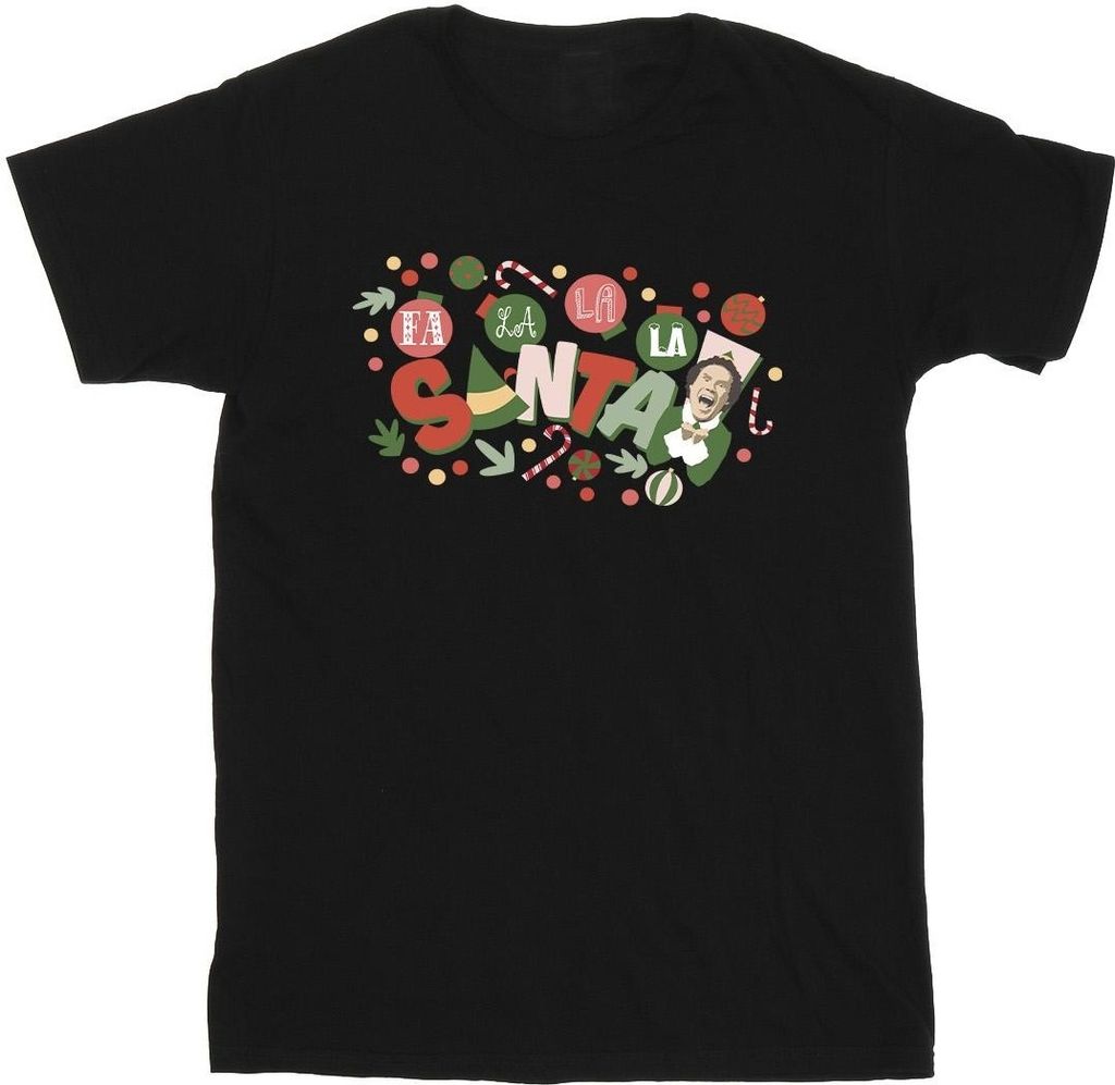 Elf - "Fa La La" T-Shirt für Herren BI24177 (5XL) (Schwarz)