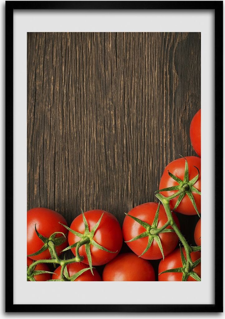 Bild - Bilderrahmen - Foto - 70 cm x 100 cm - MDF - Rahmen - Wandkunst - Tomaten