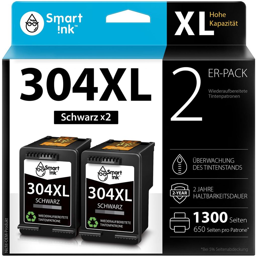 Smart Ink: Cartucce ricaricate come ricambio per HP 304 XL Immagine del prodotto 