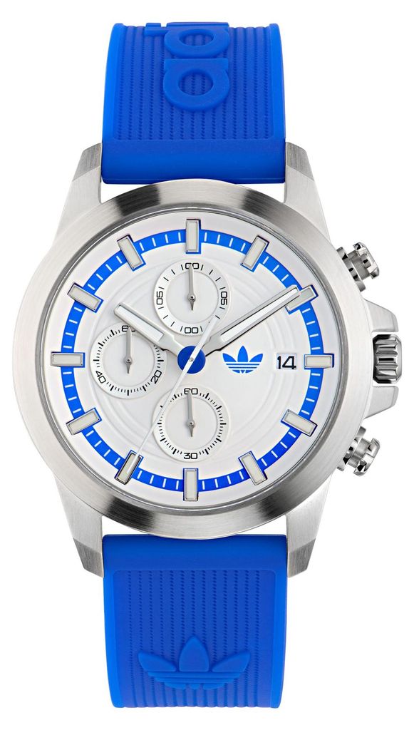 Adidas Uni Uhr EXPRESSION TWO CHRONO Silikon blau AOFH24520 Produktbild 