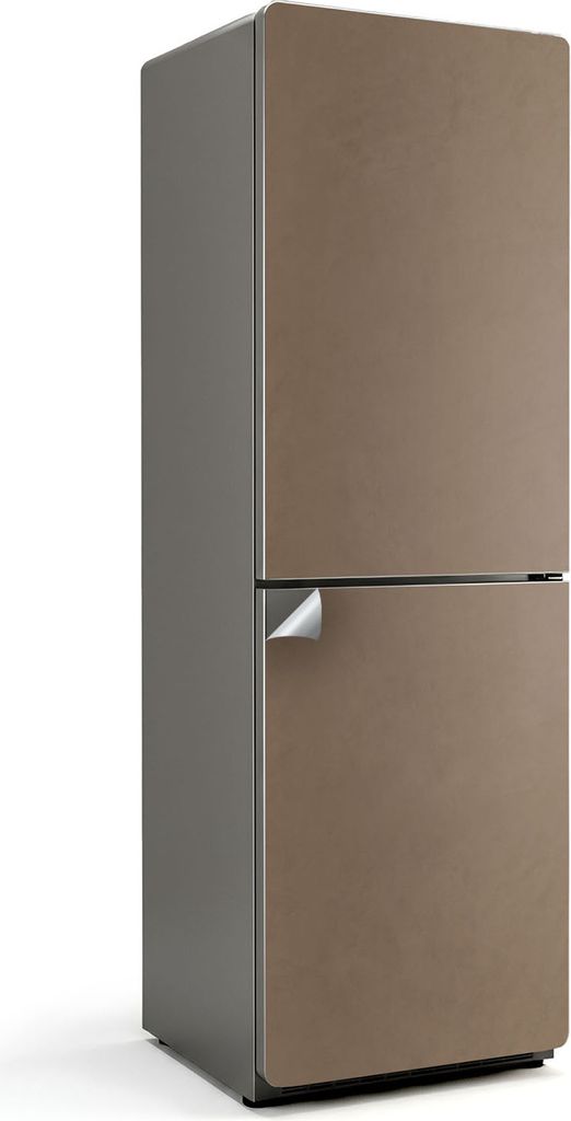 Farbe Hellbraun – Kühlschrank Aufkleber – Klebefolie Kühlschrank – Kühlschrank Dekor – Kühlschrankfolie selbstklebend – Küchen Dekor...