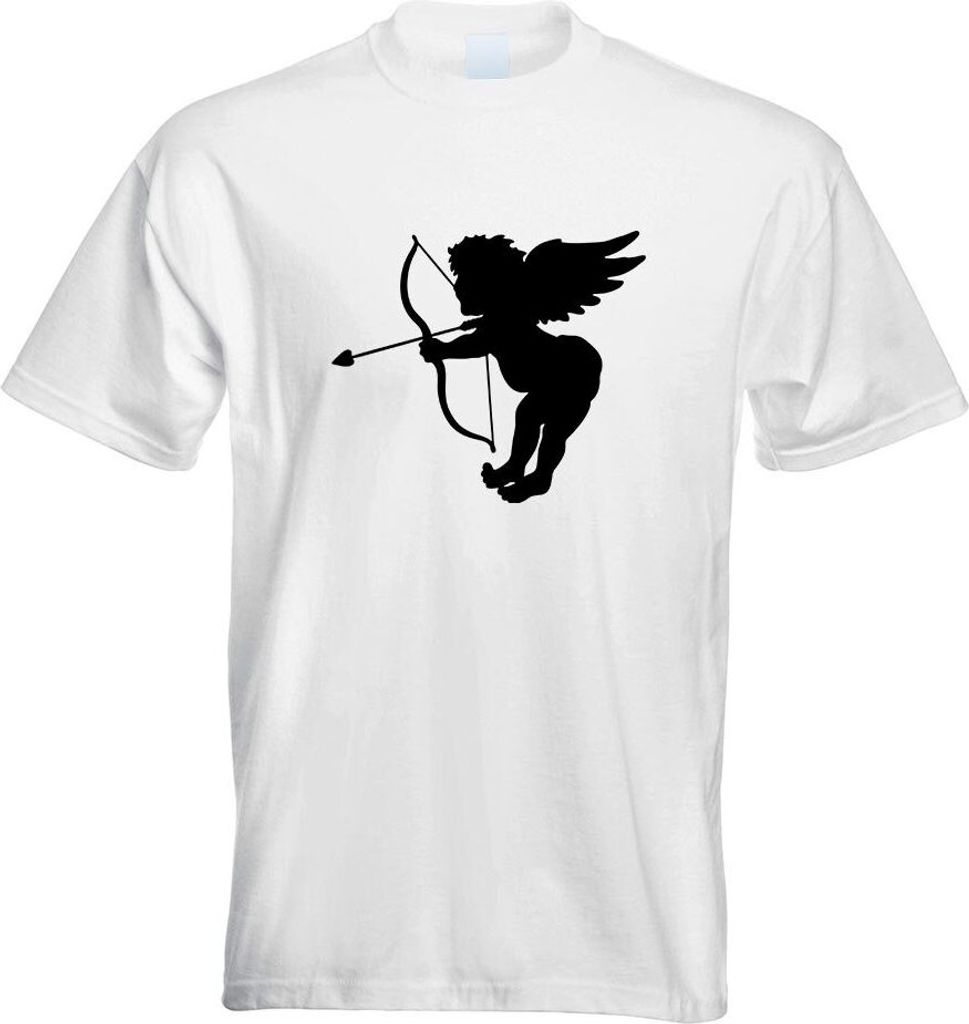 Kiwistar - T-Shirt - Weiss - Engel - Liebesengel - Amor Motiv Bedruckt Funshirt Design Print - mit Motiv Bedruckt - Funshirt Design - Sport - Freiz...