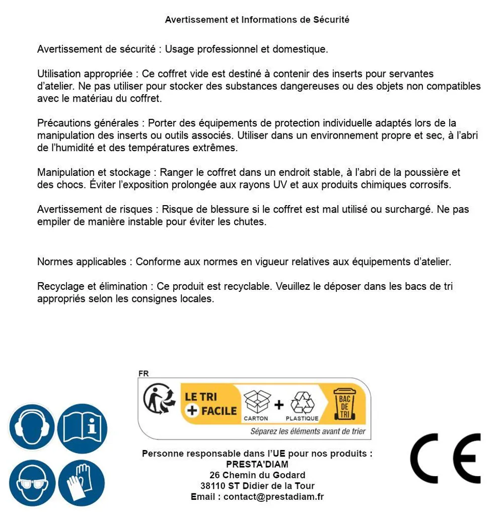 Module de Rangement Vide 48,2 cm pour Servante Atelier - Format 2/3