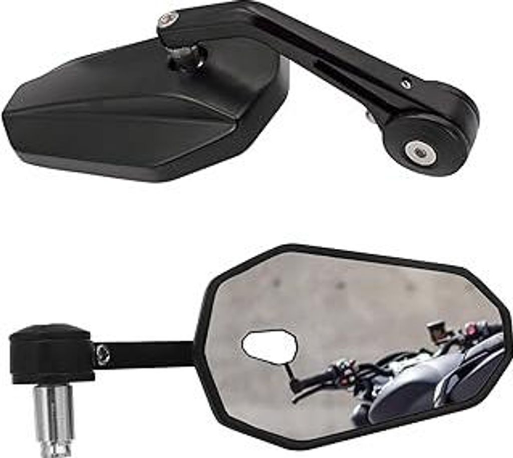 Motorrad Spiegel,Motorrad Spiegel E-(2 StüCk),Lenkerendenspiegel Aus Aluminiumlegierung, 360° Drehbarer Lenkerspiege FüR Quad Roller Moped Scoot...