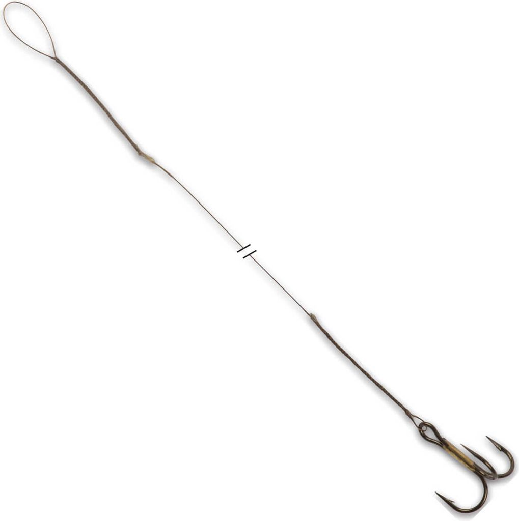 VMC Megaflex Stahlvorfach mit Drilling 1x19 C733 40cm #8 5kg