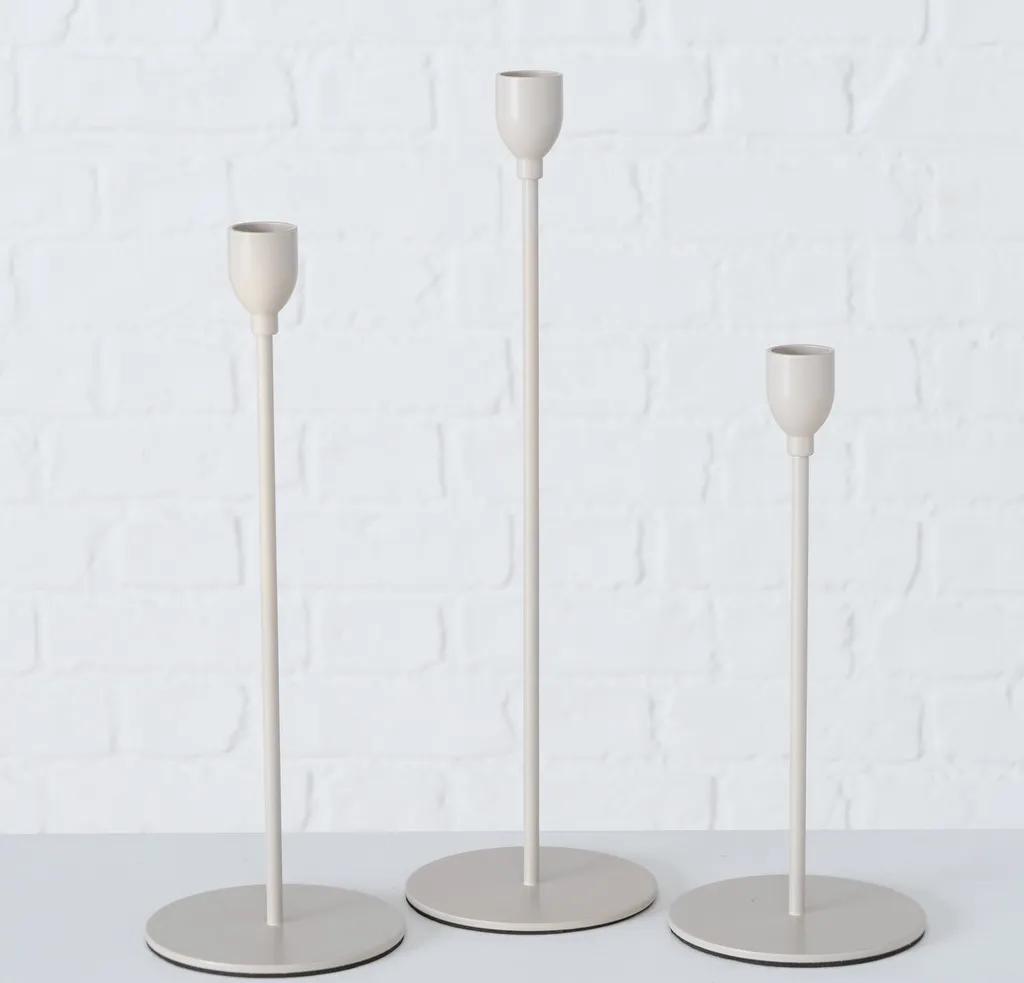 Candelieri in metallo MALTE, 3 pz - 4