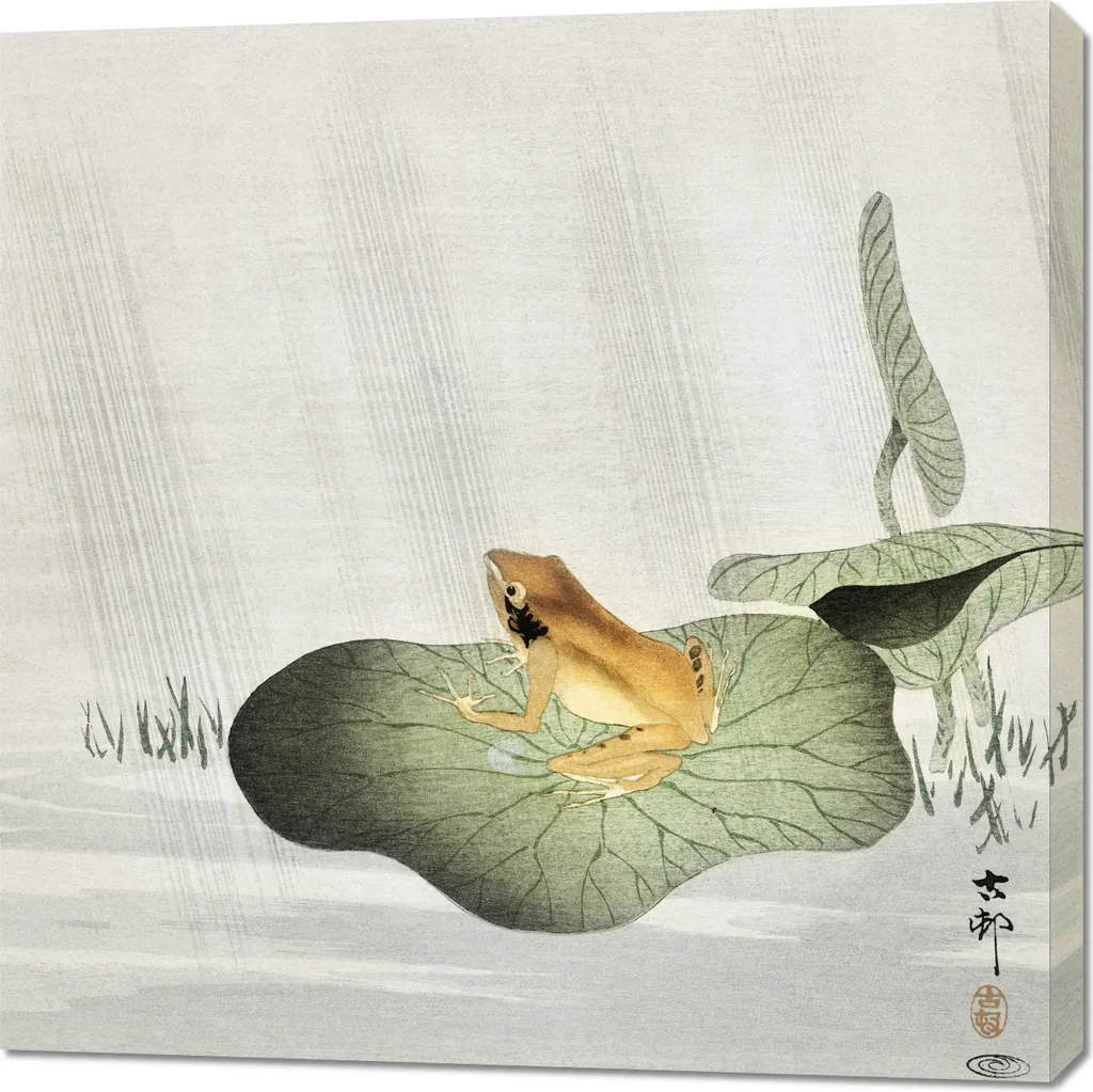Grand Tableau Japonais pour Salon - Ambiance Zen avec Koson 90x90 cm
