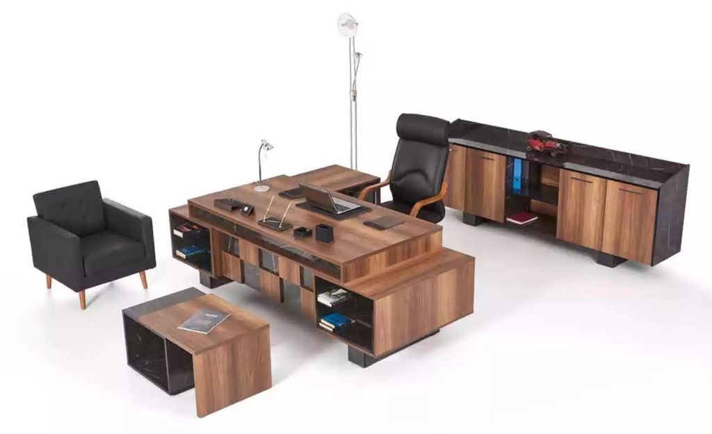 Komplettes Büromöbel Set Arbeitszimmer Eckschreibtisch Büroschrank Neu