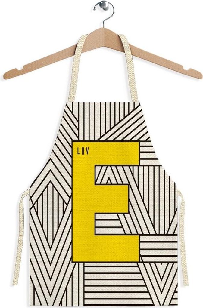 INF Moderne, minimalistische geometrische Polyester-Schürze für Küche & Atelier