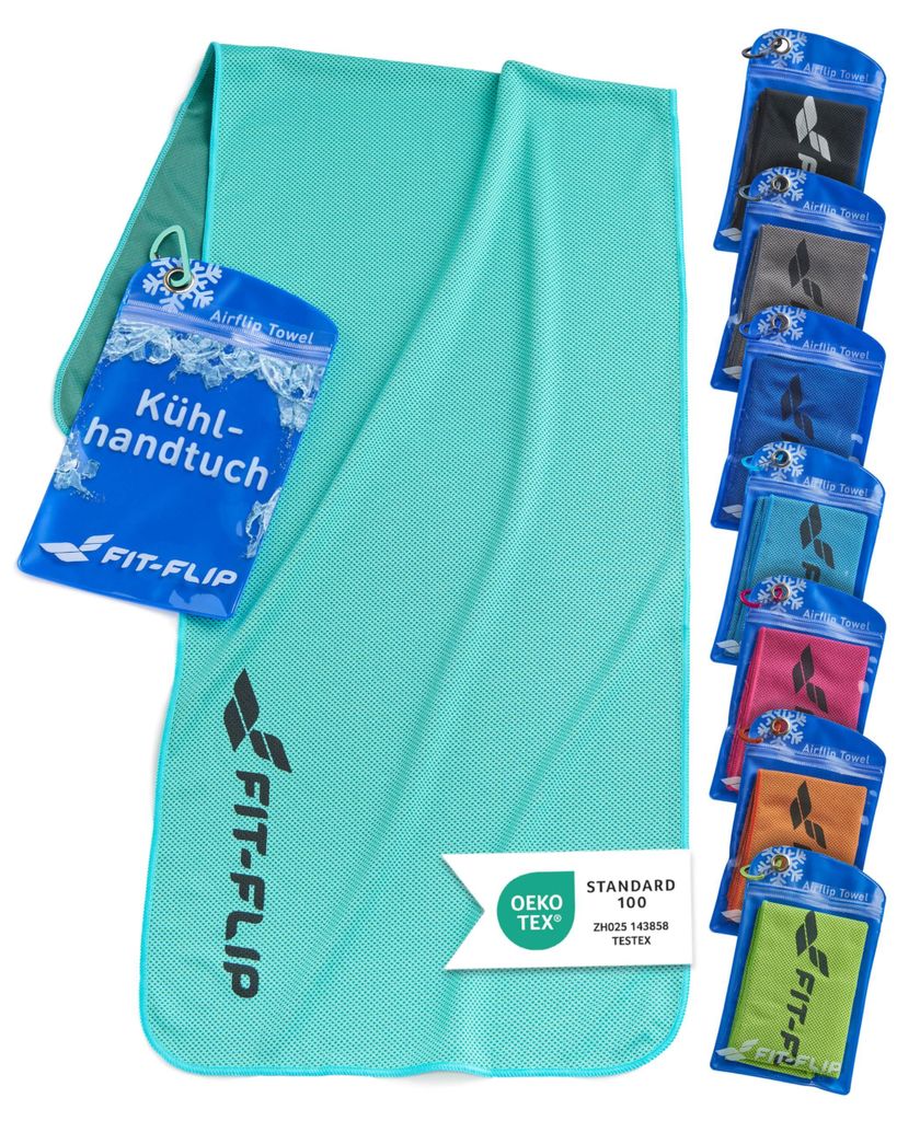 Fit-Flip Kühltuch aus Mikrofaser für Nacken und Hals Produktbild 