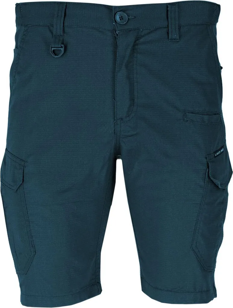 Pantalon Court en Toile Bleu Marine Lahti Taille L avec Poches Cargo